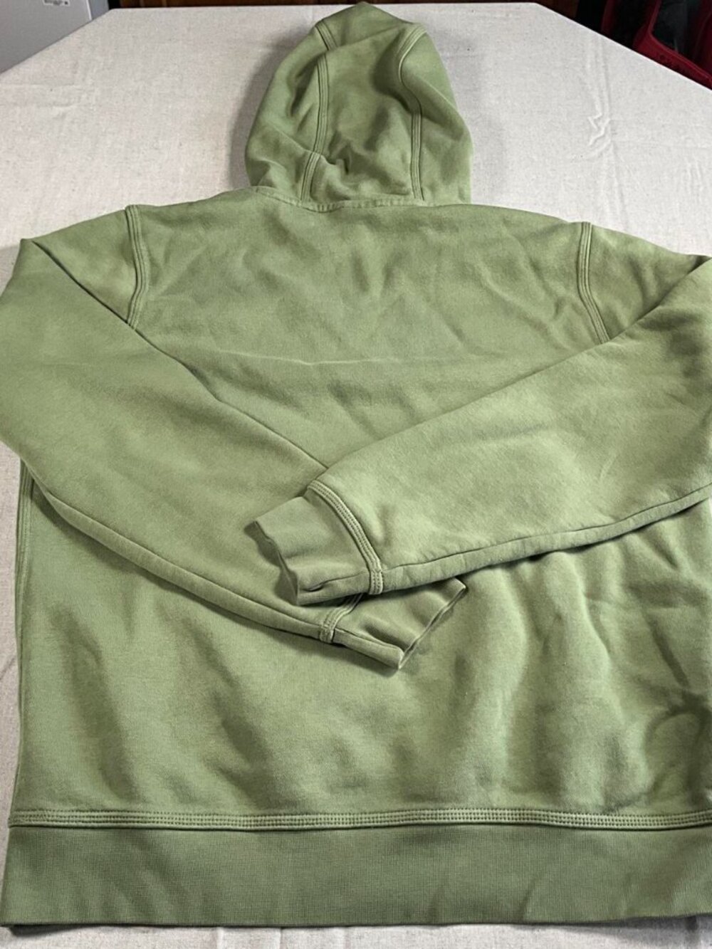 Mens Nike Logo Pockets Green Fleece Pullover Hoodie (Large) - Picture 7 of 8